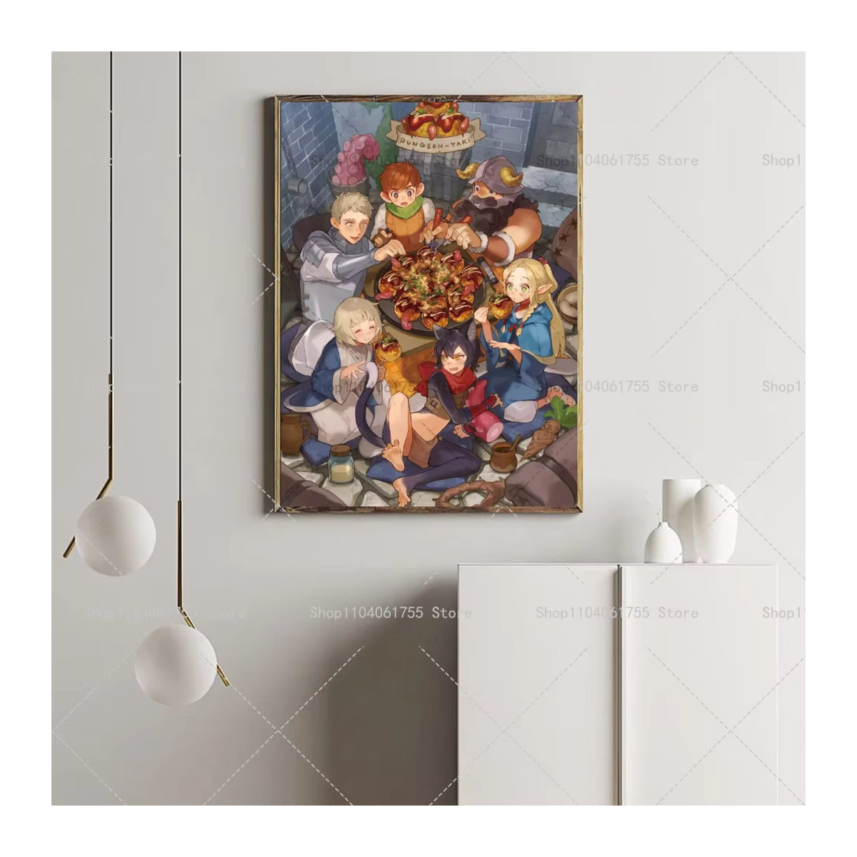 Anime Dungeon Meshi Wandposter selbstklebend wasserfest multicolor Wanddekoration für Zuhause und Bar - Bild 5