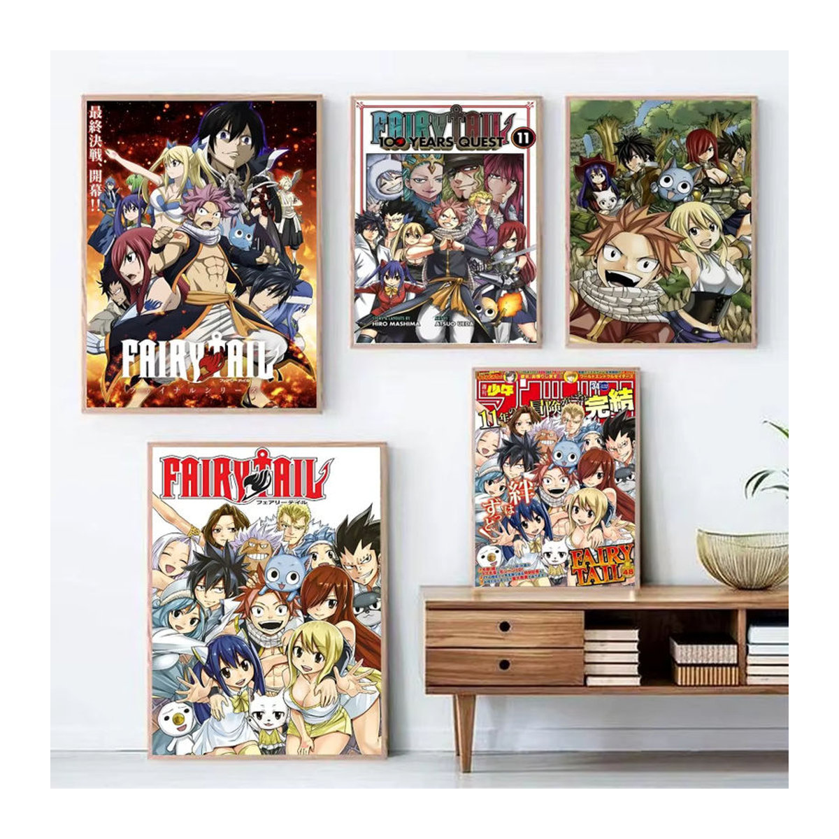 Anime Fairy Tail Poster als Kunstmalerei aus Papier für deine Wanddekoration in Mehrfarbig - Bild 2
