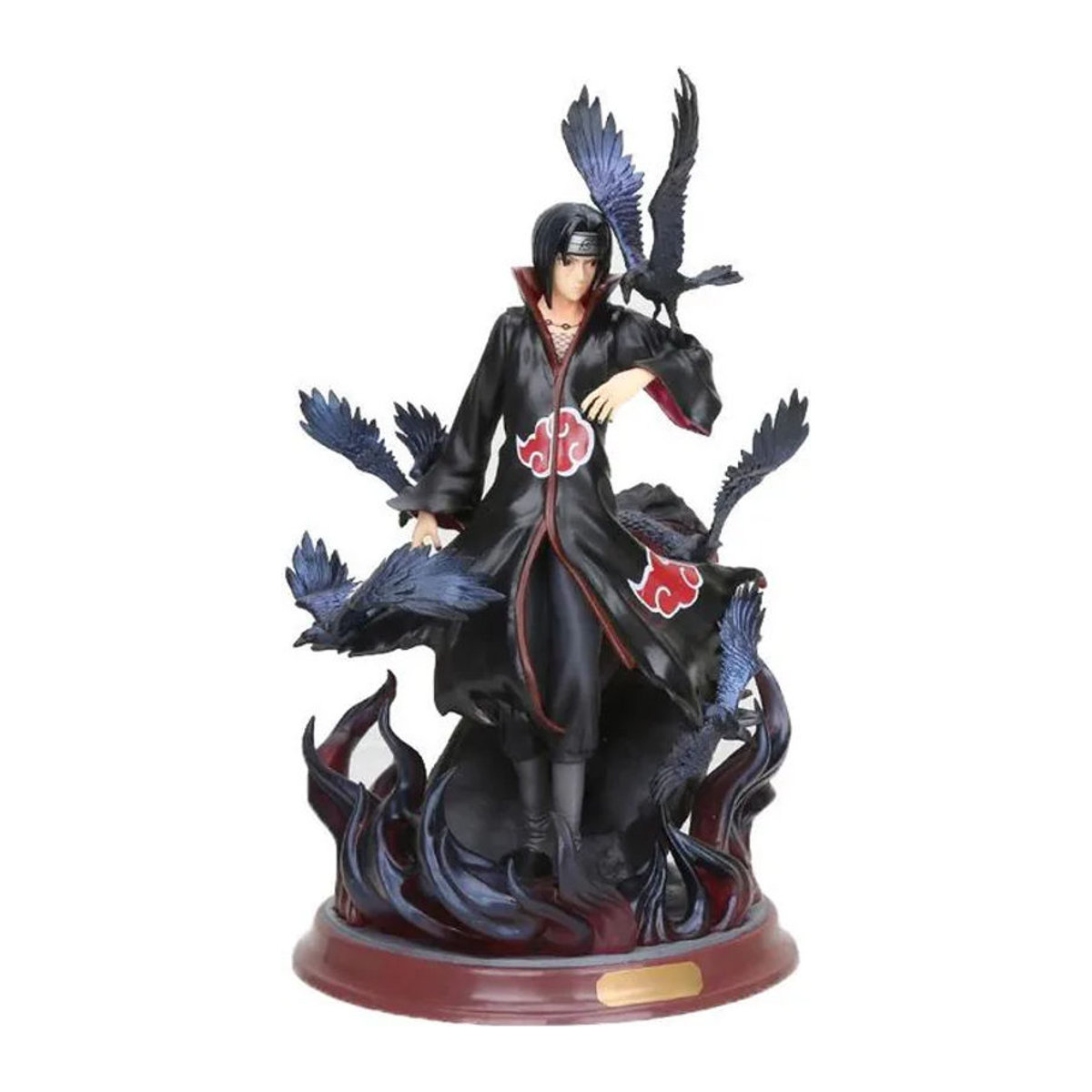 Anime-Figur Naruto Shippuden Uchiha Itachi mit Krähe von Oran Sky in Schwarz als Sammlermodell aus Kunststoff und Kunstharz - Bild 1