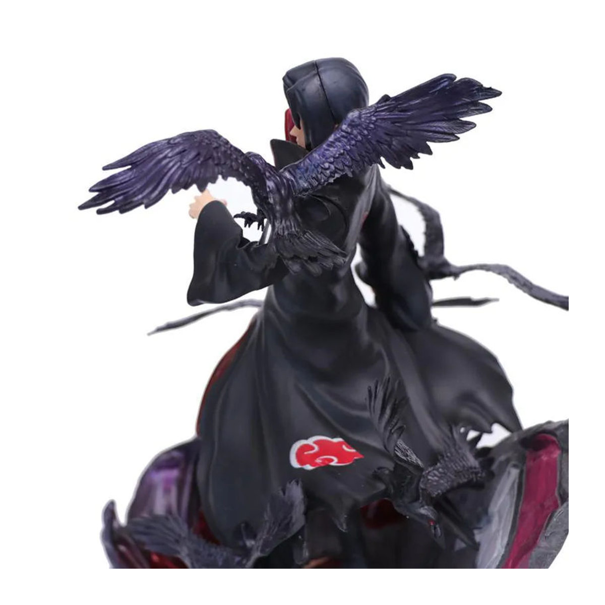 Anime-Figur Naruto Shippuden Uchiha Itachi mit Krähe von Oran Sky in Schwarz als Sammlermodell aus Kunststoff und Kunstharz - Bild 2