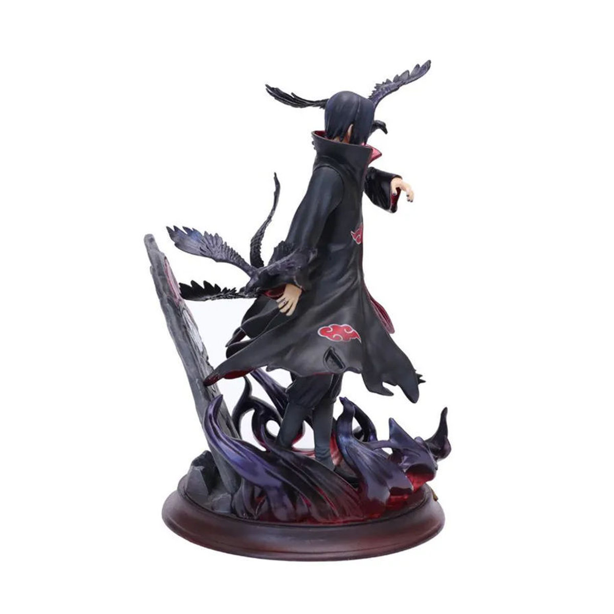 Anime-Figur Naruto Shippuden Uchiha Itachi mit Krähe von Oran Sky in Schwarz als Sammlermodell aus Kunststoff und Kunstharz - Bild 5