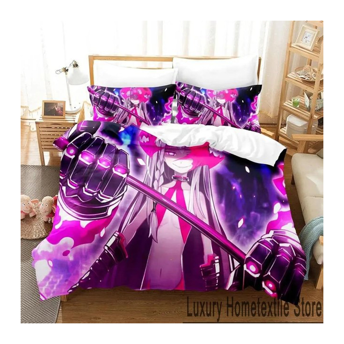 Anime Mary Skelter Finale Bettwäscheset mit Bettbezug und Kissenbezug, B/H: 70 x 133 cm, 2-teilig - Bild 1