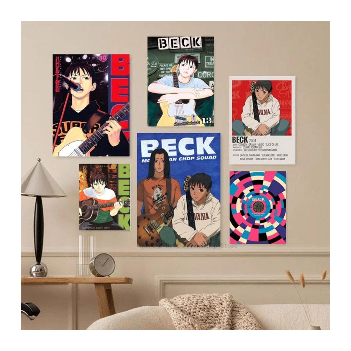 Anime Poster Beck Mongolian Chop Squad Bilibili Wandkunst aus Papier, mehrfarbig, Hochformat - Bild 1