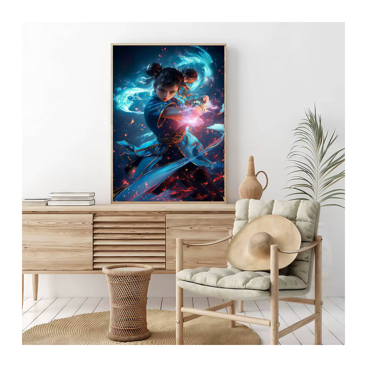 Anime Poster Lhun Li Bilibili Wandkunst im Retro-Stil für dein Zuhause, HD-Qualität, Rechteckig, ohne Rahmen - Bild 3