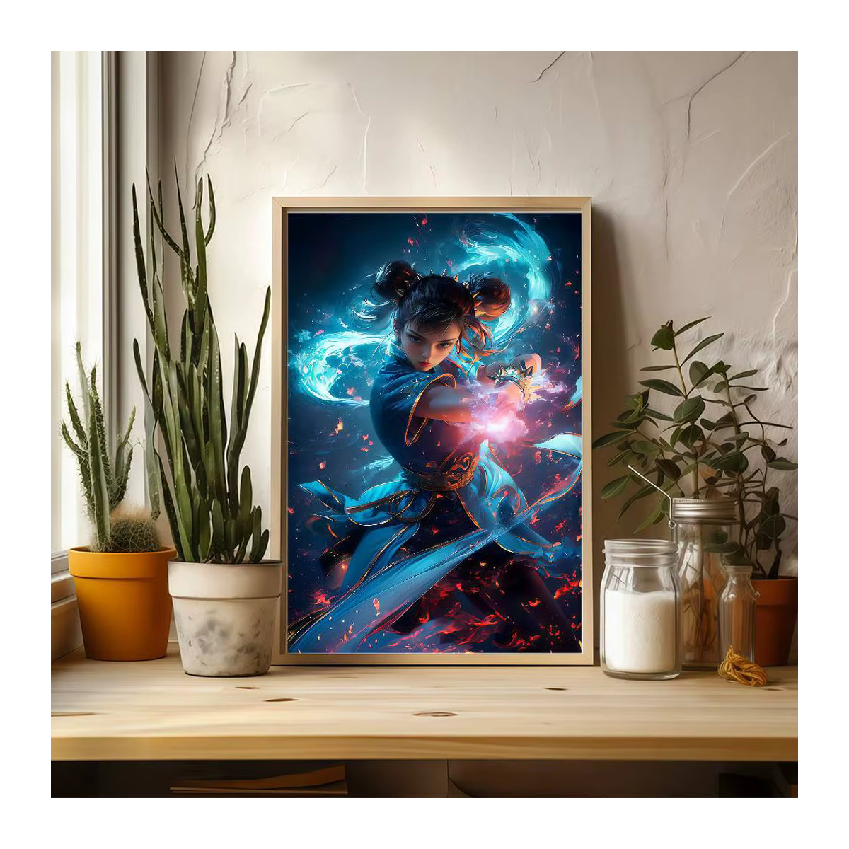 Anime Poster Lhun Li Bilibili Wandkunst im Retro-Stil für dein Zuhause, HD-Qualität, Rechteckig, ohne Rahmen - Bild 4