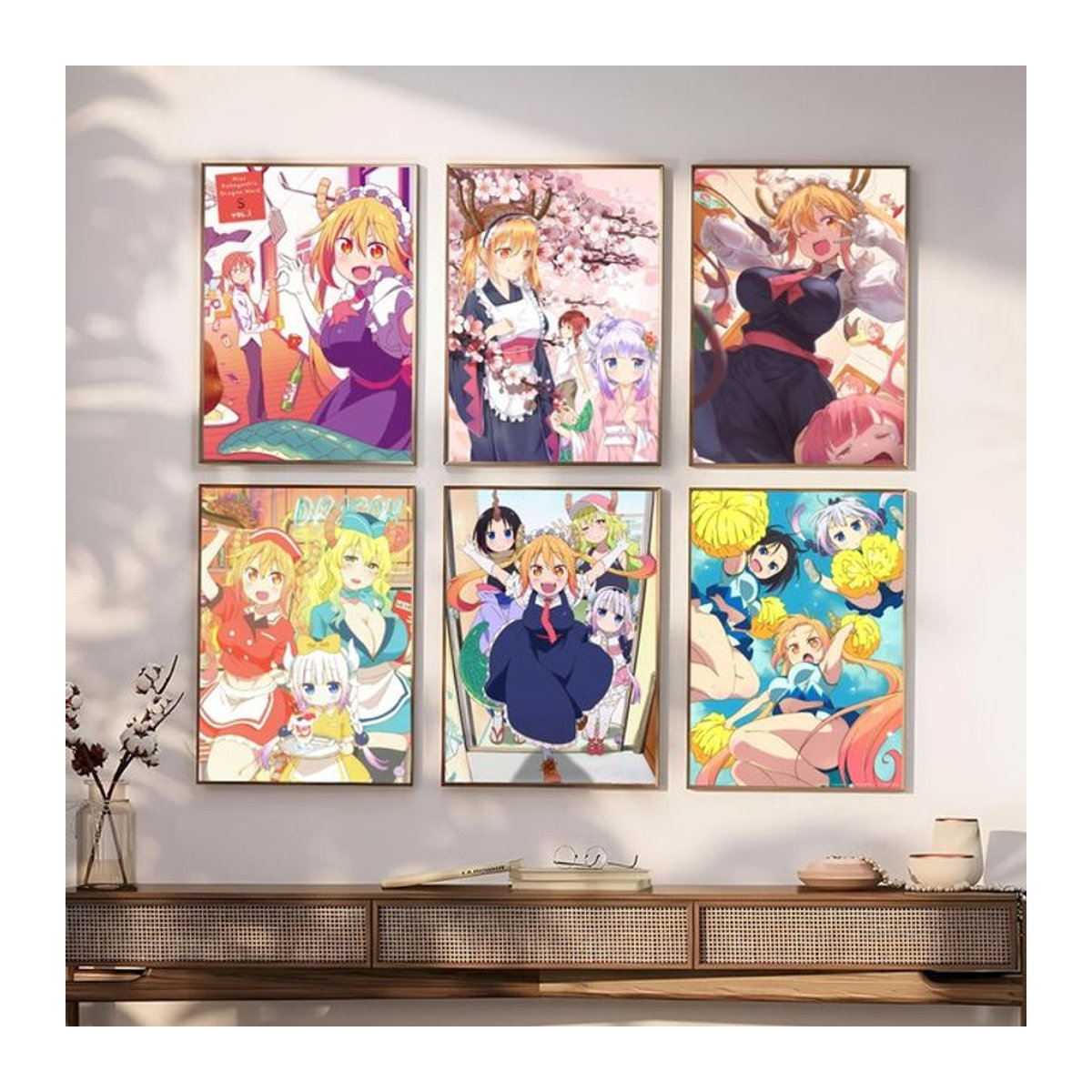 Anime Poster Miss Kobayashi's Dragon Maid Klassischer Druck auf wasserfestem Papier für deine Wanddekoration, Mehrfarbig - Bild 1