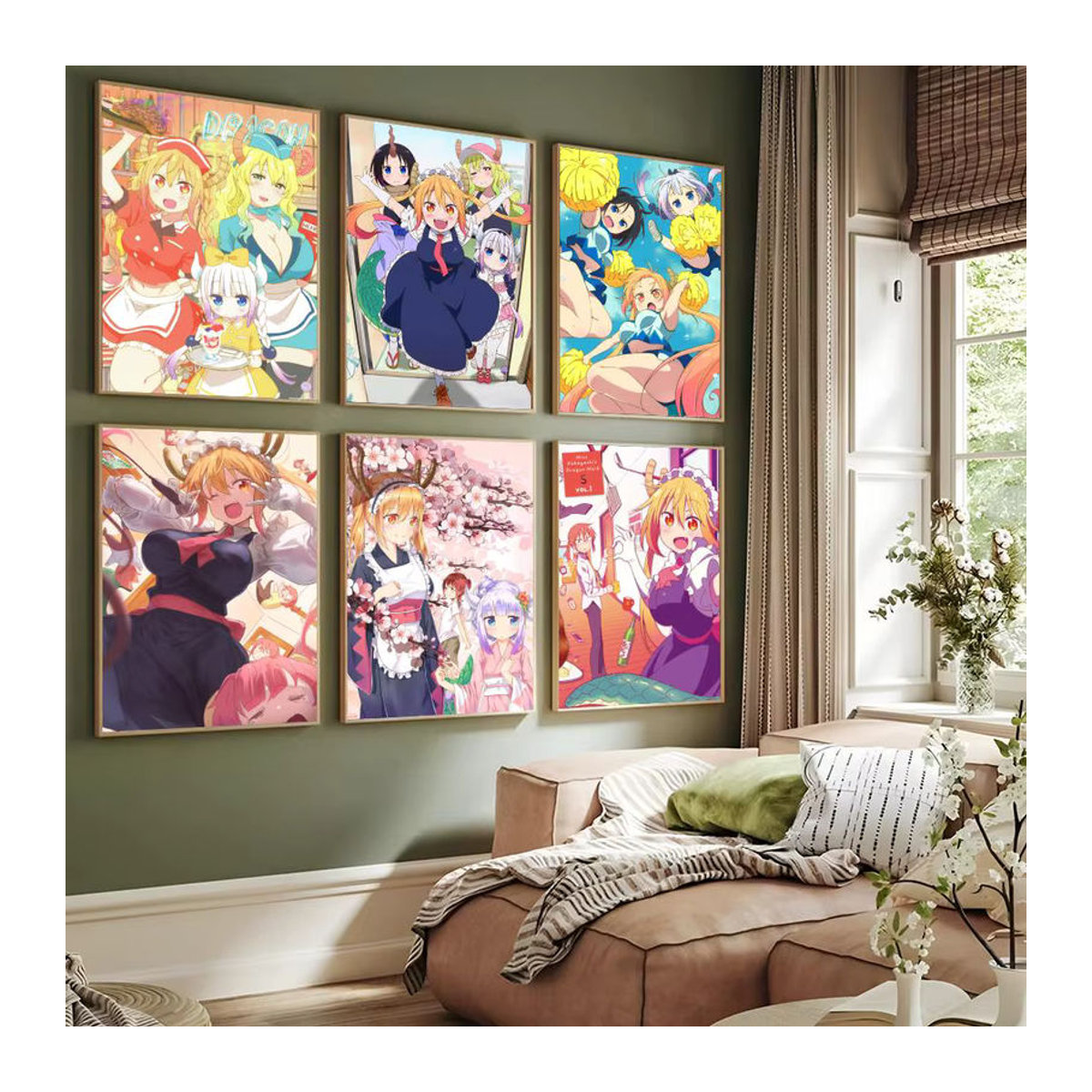 Anime Poster Miss Kobayashi's Dragon Maid Klassischer Druck auf wasserfestem Papier für deine Wanddekoration, Mehrfarbig - Bild 2