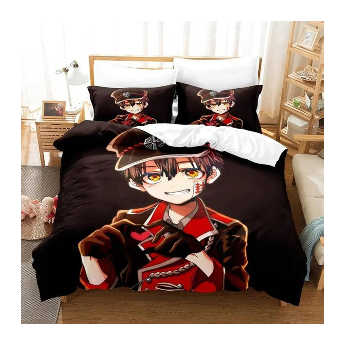 Anime Toilet Bound Hanako-kun Bettwäsche-Set bestehend aus Bettbezug, Kissenbezug und Steppdecke, B/H: 135 x 200 cm - Bild 1