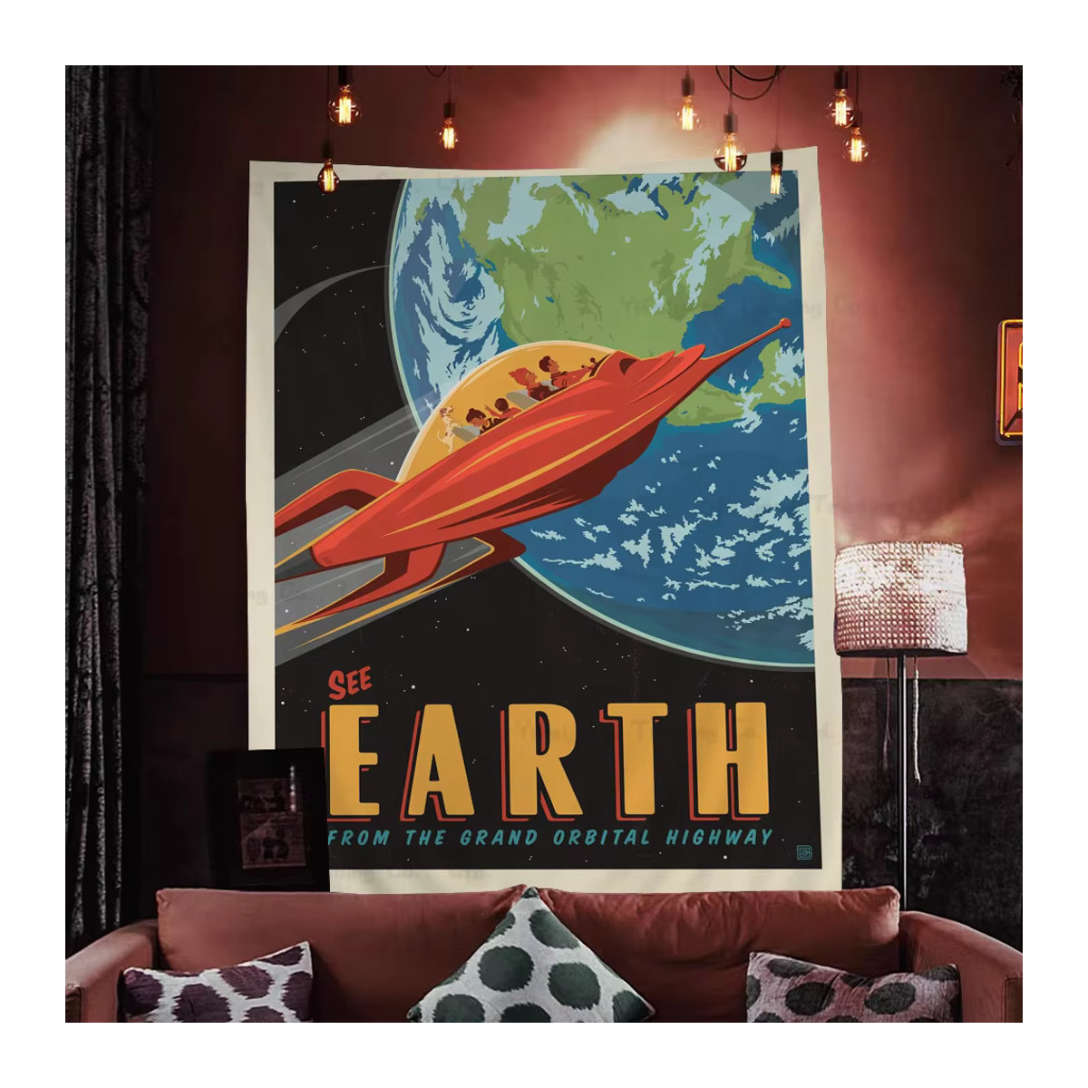 Anime-Wandteppich Outer Space Visions of The Future Travel Collection von bilibili, mehrfarbig, Textil - Bild 3