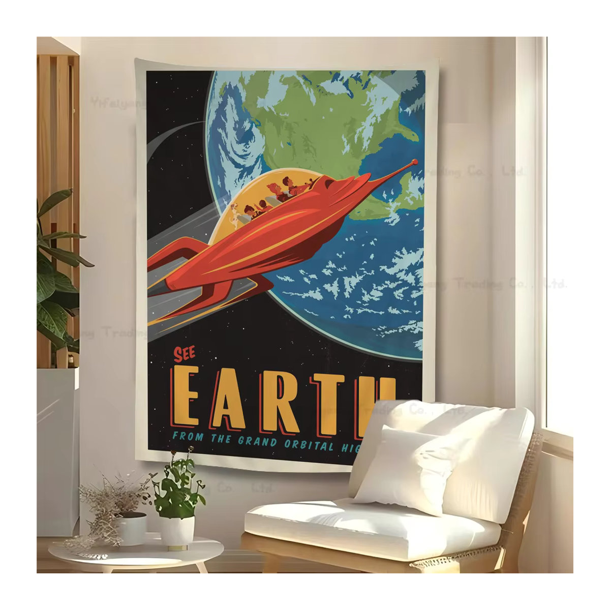 Anime-Wandteppich Outer Space Visions of The Future Travel Collection von bilibili, mehrfarbig, Textil - Bild 4