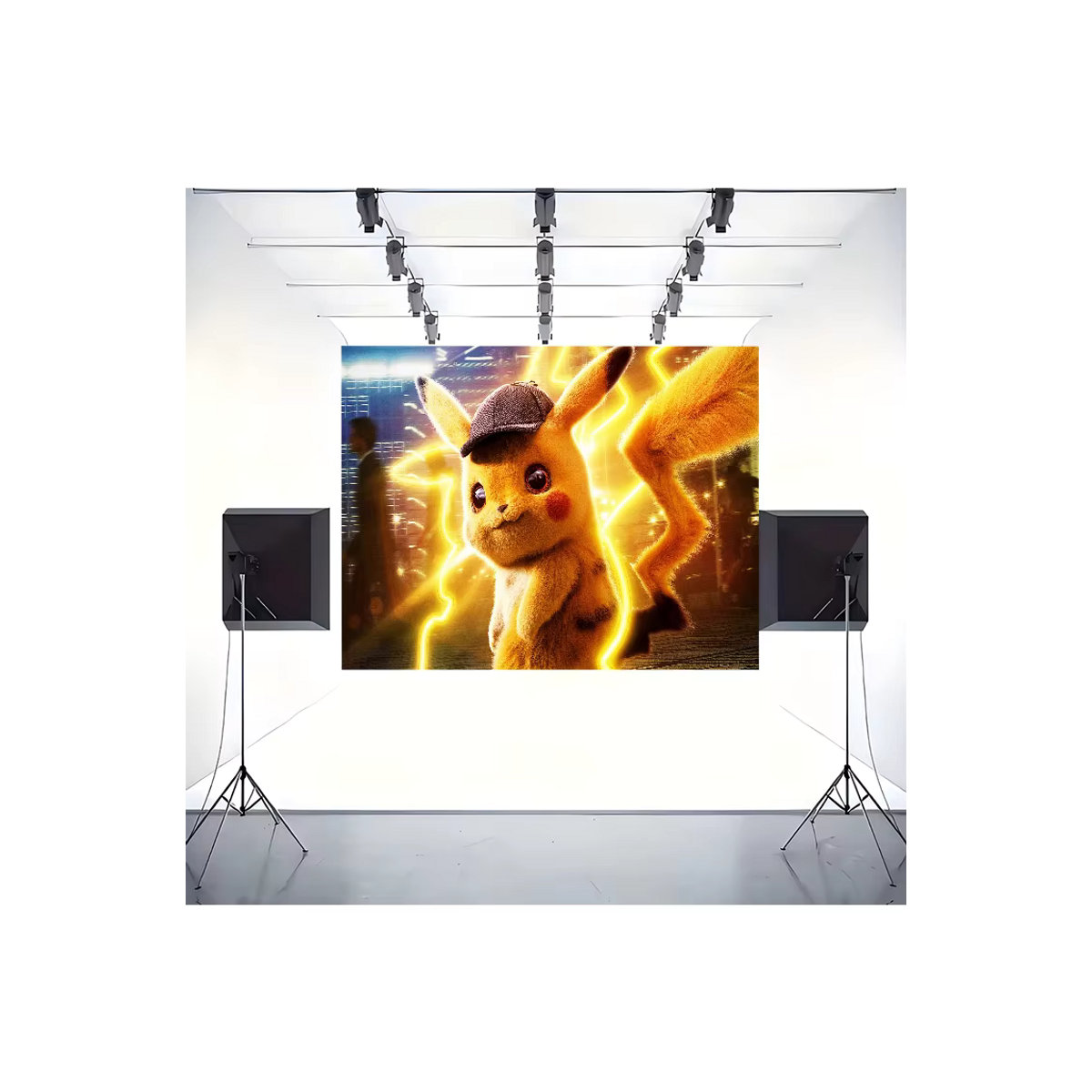 Animierter Pokemon Fotohintergrund aus Kunstpapier für Weihnachts-Fotografien - Bild 5