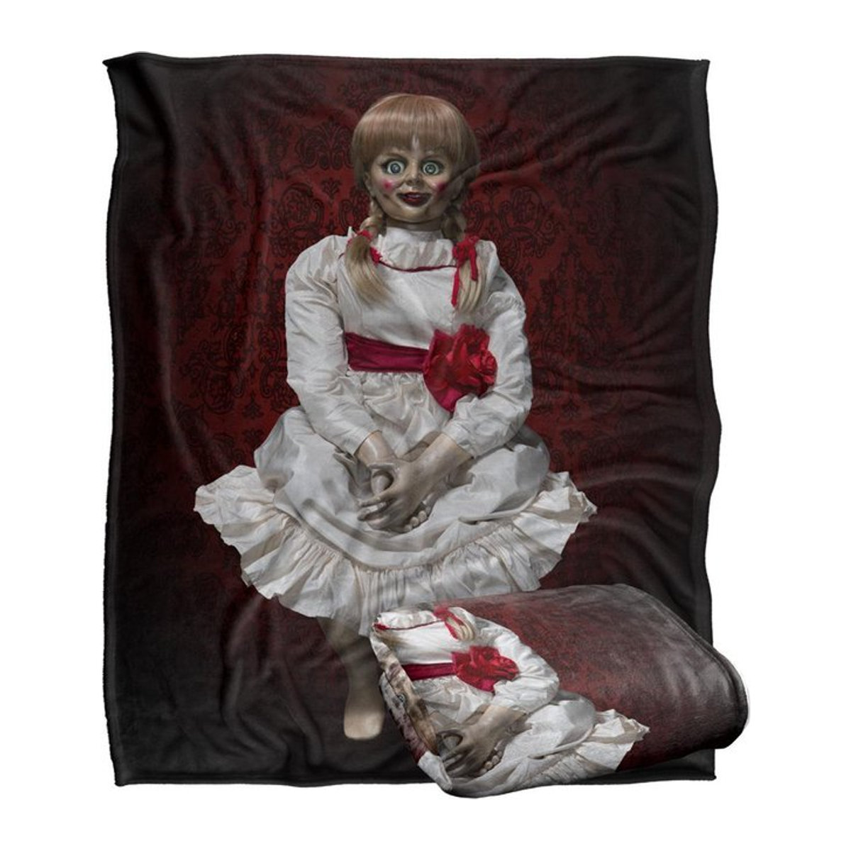 Annabelle Puppendecke in Schwarz, warme Decke für deine Puppe, One Size - Bild 1