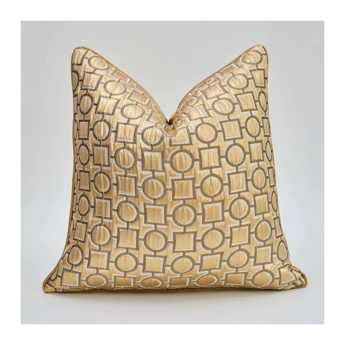Anqianny Sofakissenbezug in Gold und Grau, B/B: 45 x 45 cm - Bild 2