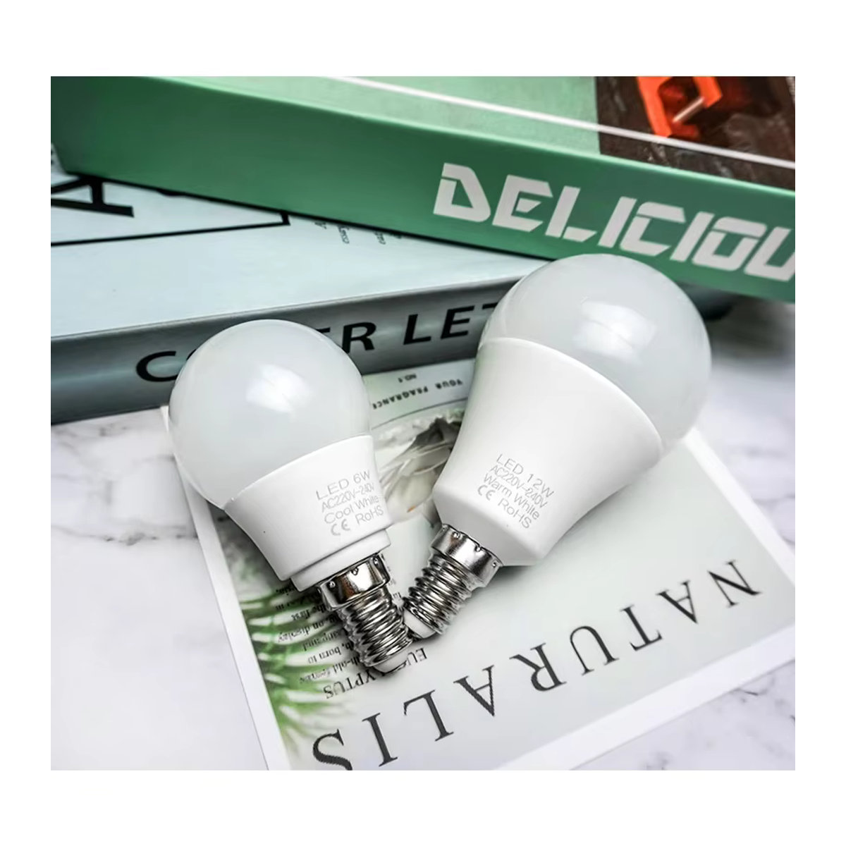 antenso LED-Glühbirne E27 E14 Cold White Energiesparlampe für AC 220V - Bild 3