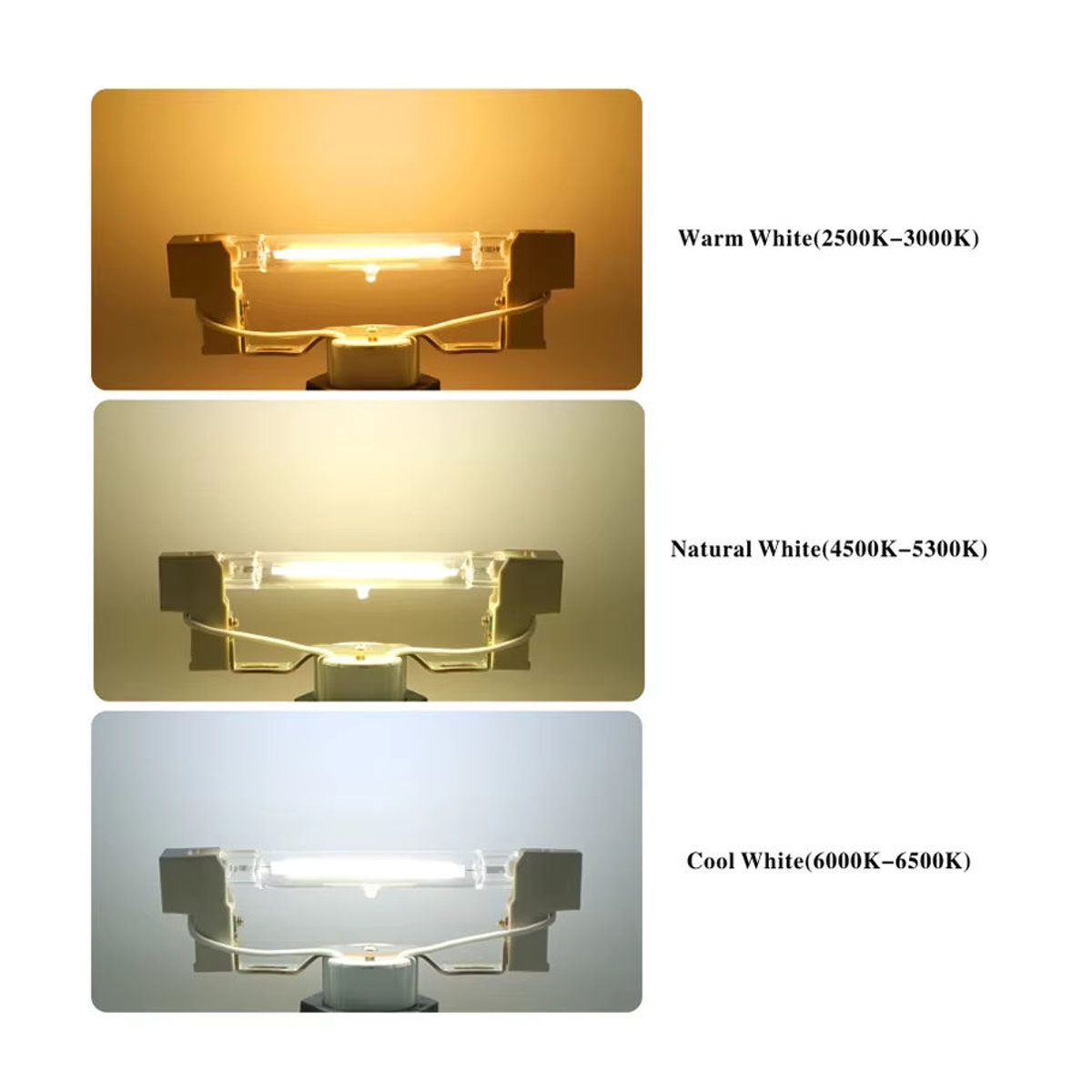 antenso LED R7S Glas COB Röhre Birne als Halogen Ersatz Mais Lampe - Bild 3
