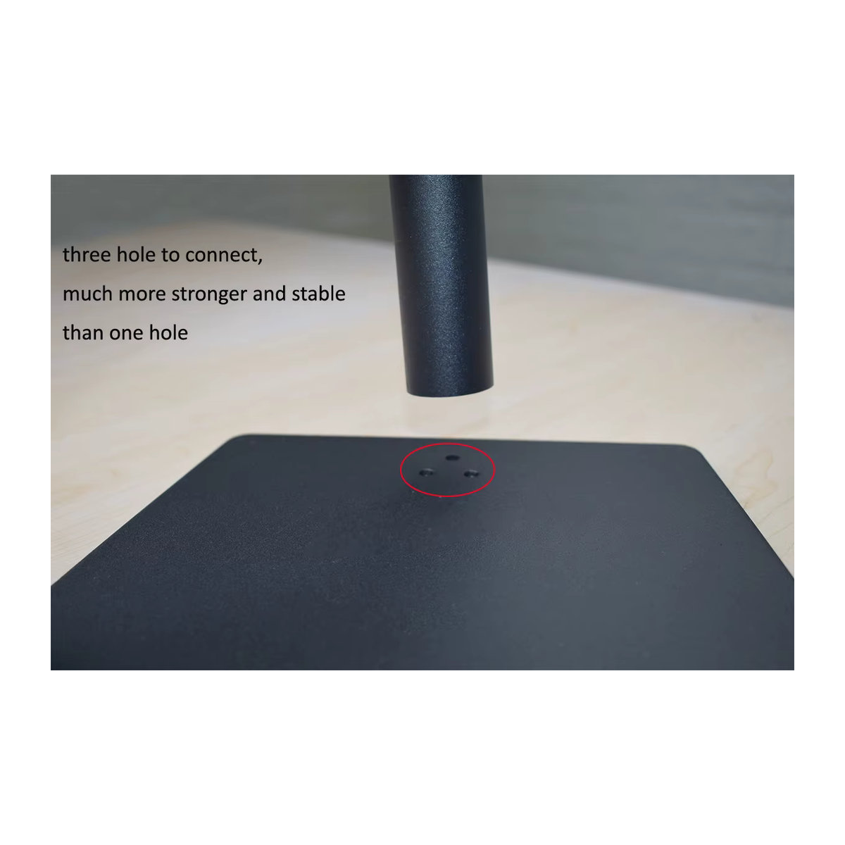 AOC6 Monitor-Desktop-Ständer aus Metall in Schwarz für 10 bis 27 Zoll Bildschirme, verstellbarer Einzelbildschirmhalter bis 15 kg mit VESA 75 x 75 mm und 100 x 100 mm - Bild 2