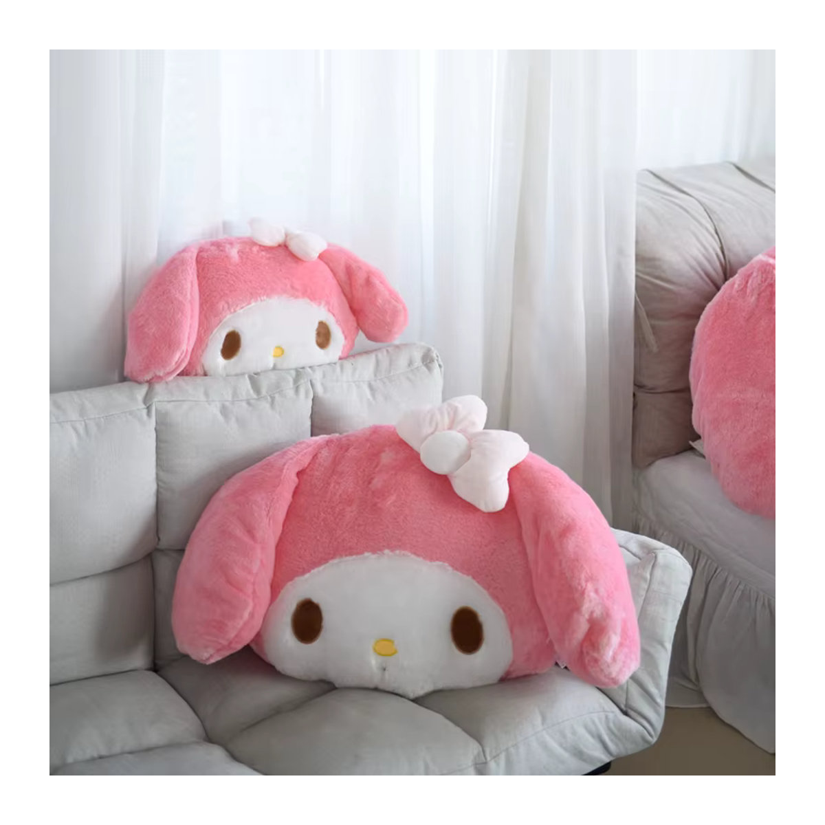Aoger My Melody Plüschtier in Rosa als weiches Umarmungskissen und dekoratives Rückenkissen im japanischen Stil - Bild 3