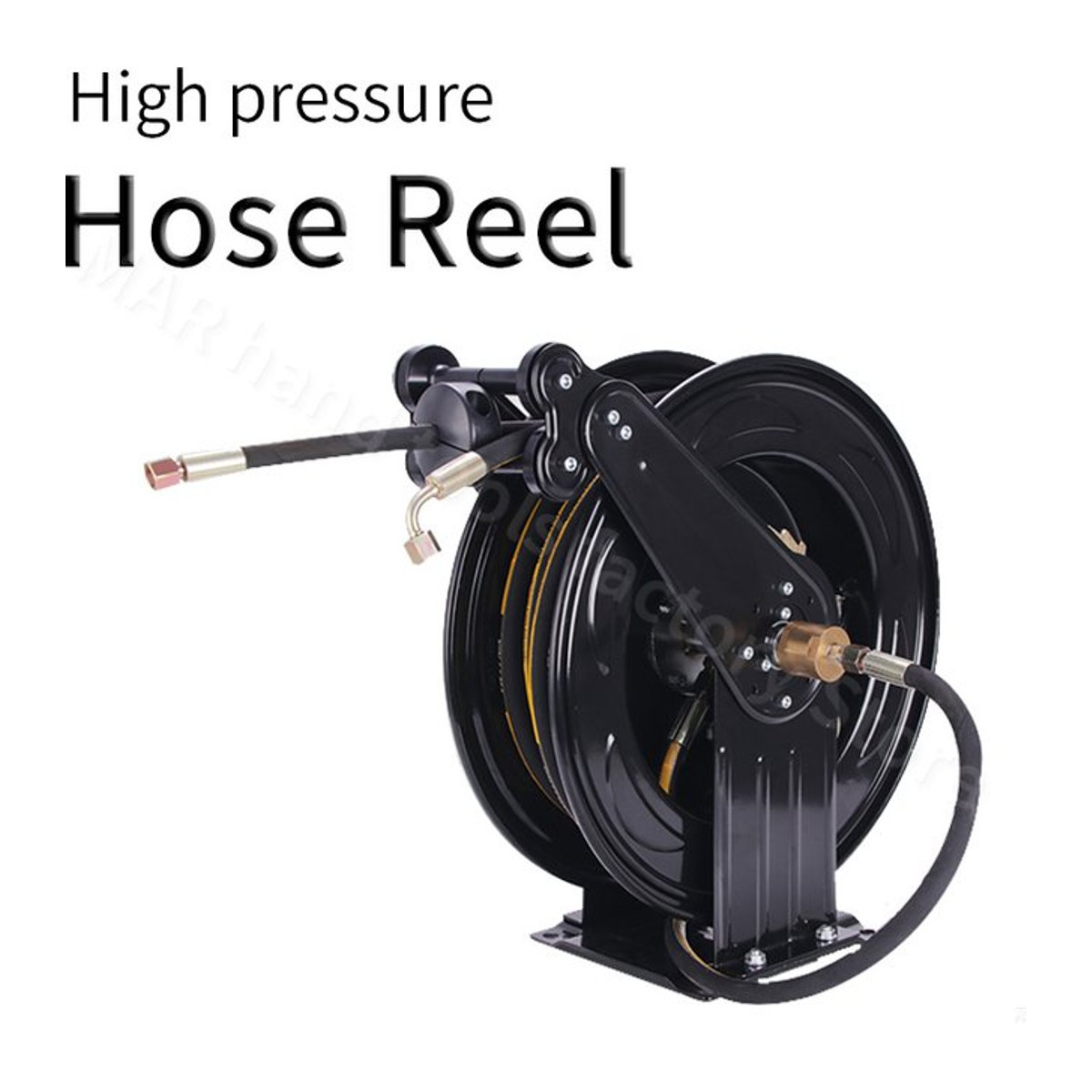 AOTUO Automatischer Hochdruck Schlauch Reel Schwarz Wandmontiert mit 10m oder 15m Schlauch für Gartenarbeit und Autowäsche - Bild 1