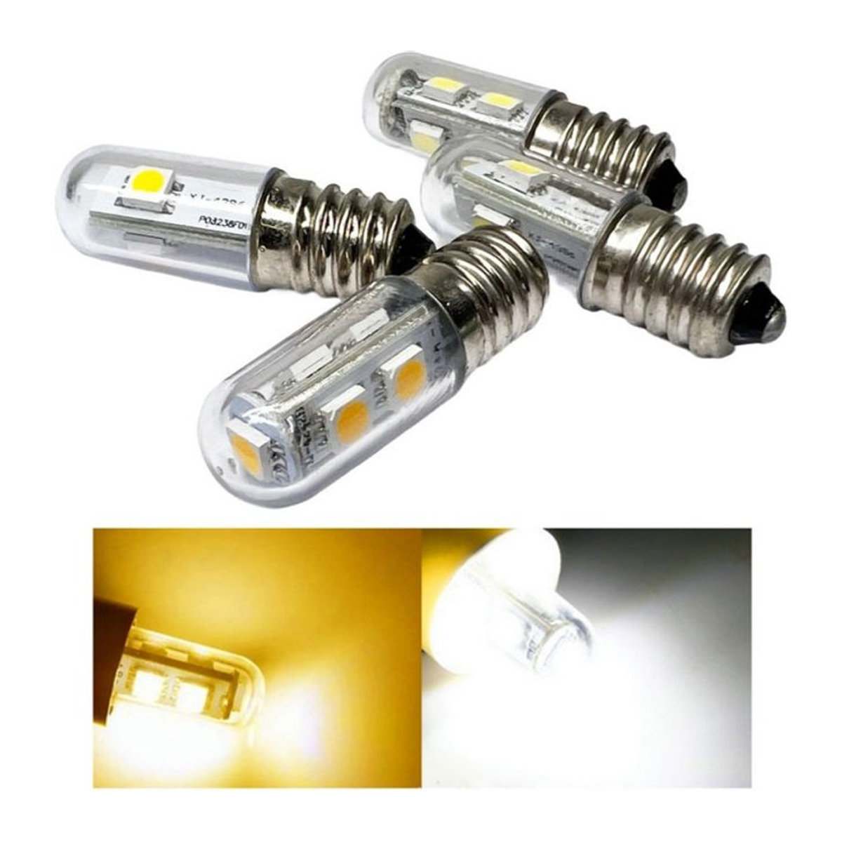 Aoyuansea Mini E14 LED Glühbirne SMD5050 Kaltweiß für Kühlschrank, Mikrowelle und Dunstabzugshaube - Bild 1