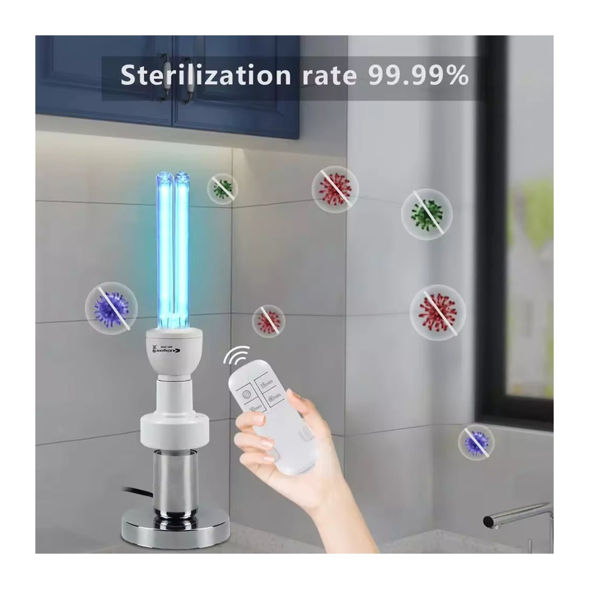 Aoyuansea UVC Entkeimungslampe mit Fernbedienung zur Sterilisation aus Quarzglas mit Ozonfunktion - Bild 2