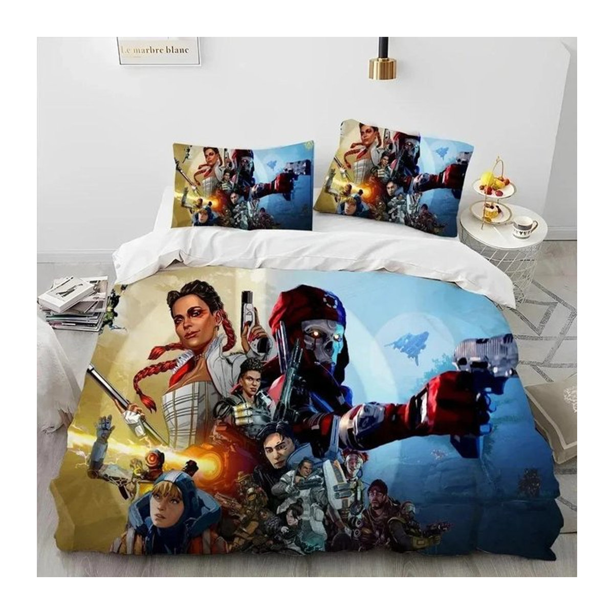 Apex Legends Gamer Bettwäsche Set mit Bettbezug und Kissenbezügen, Multicolor, B/H: 135 x 200 cm - Bild 1