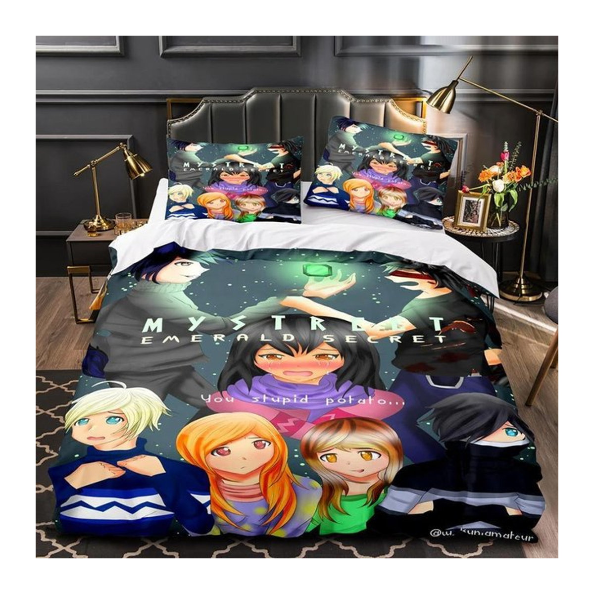 Aphmau Jessica Bravura Bettwäsche-Set mit Bettbezug und Kissenbezug für Kinder und Erwachsene, B/H: 200 x 230 cm - Bild 1
