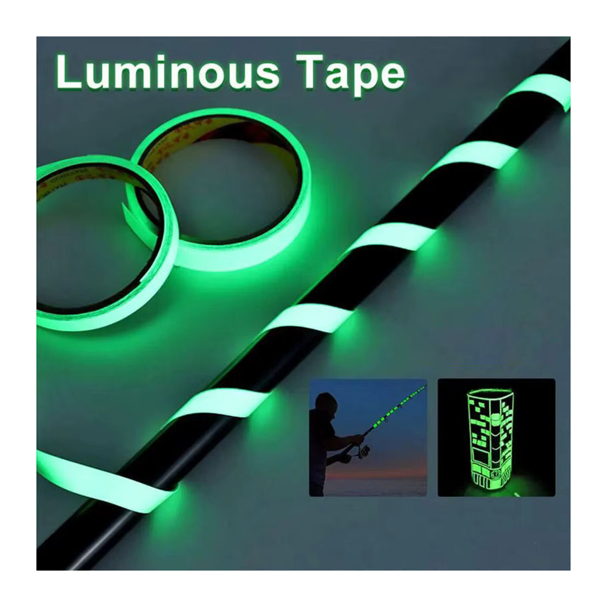 APORNI Selbstklebendes fluoreszierendes Warnband in Grün, 30 mm x 3 m - Bild 4