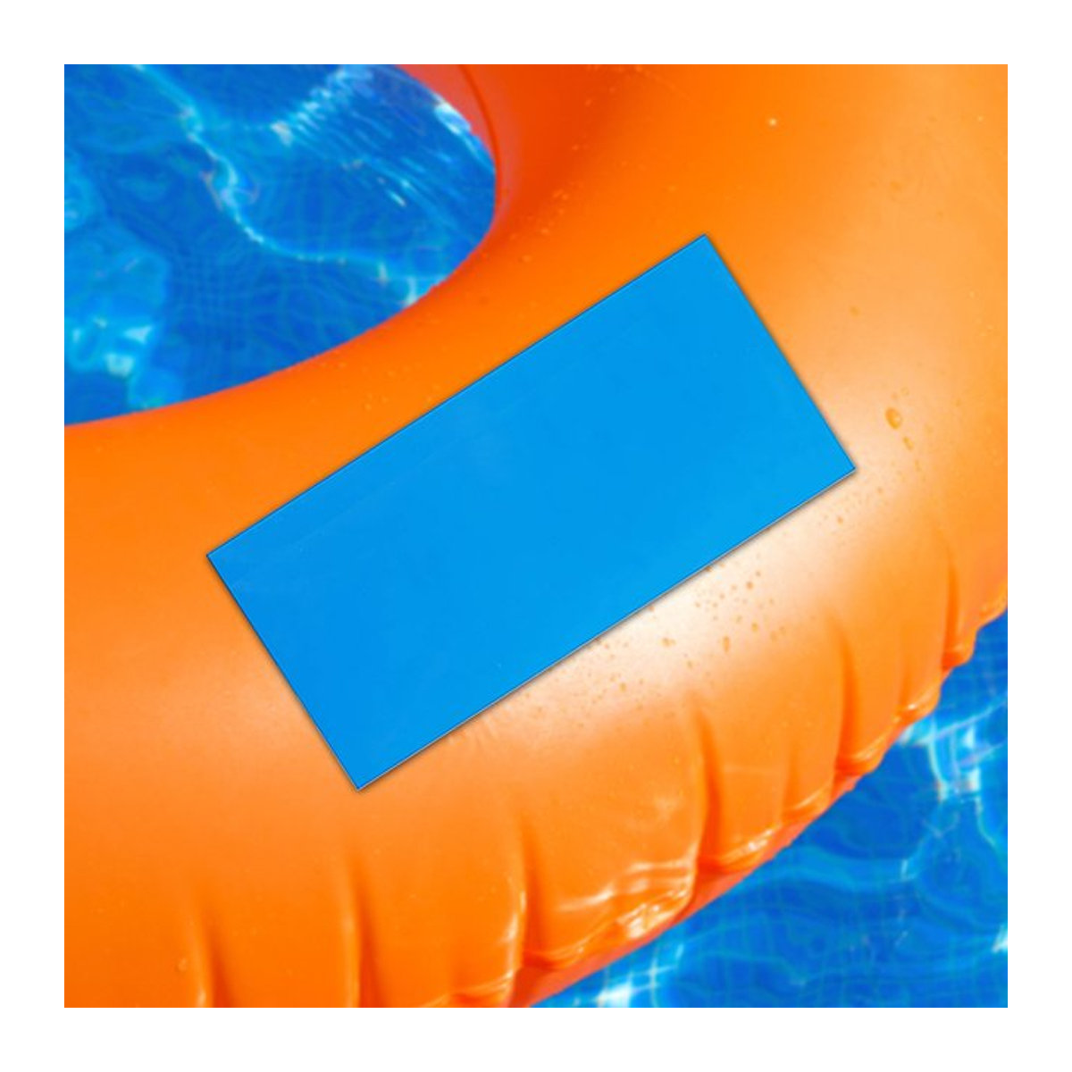 APWIKOGER 10er Set selbstklebende PVC Reparatur-Patches für Schwimmbecken und Schlauchboote in Blau - Bild 1