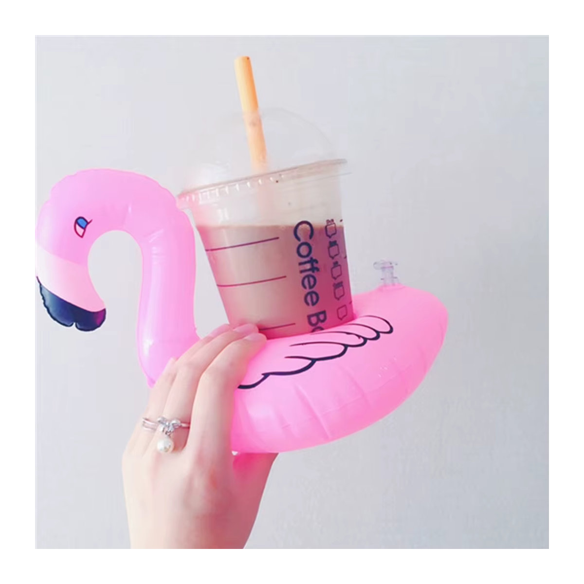 APWIKOGER Aufblasbarer Getränkehalter Flamingo und Einhorn für Pool und Schwimmbad - Bild 4