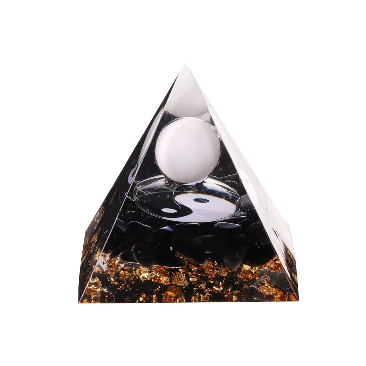 APWIKOGER Kristall Pyramide Skulptur in Mehrfarbig als geometrische Kunststatue im Bohemian Stil - Bild 5