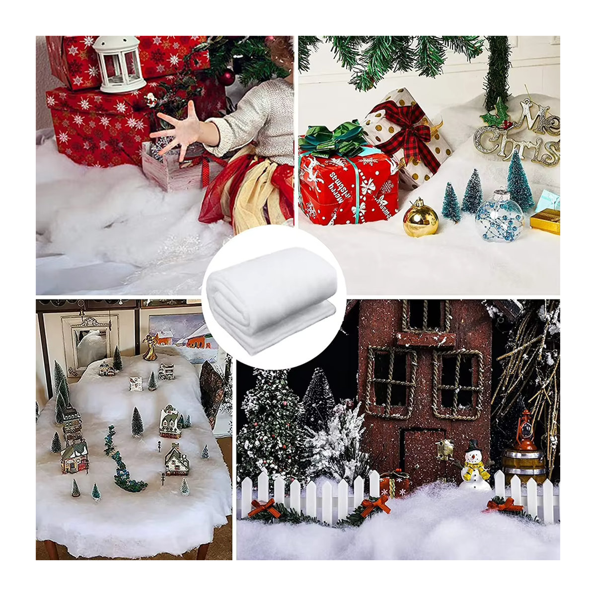 APWIKOGER Künstlicher Schnee für Weihnachtsdekoration in Weiß - Bild 2