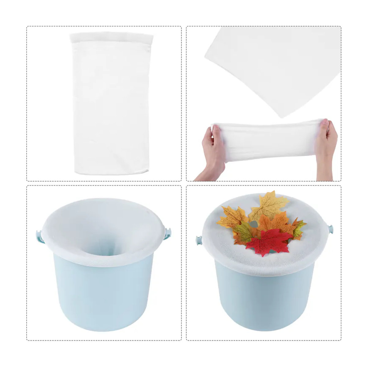 APWIKOGER Reinigungsfilter-Aufbewahrungssocken für Pool-Skimmer aus Nylon, Weiß - Bild 5