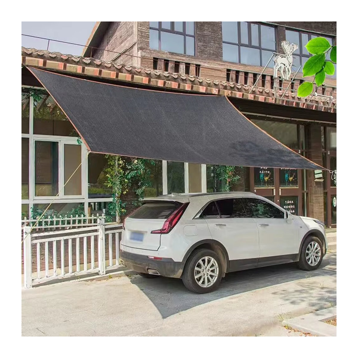 APWIKOGER Schattennetz Schwarz mit Ösen, 50% Schattierung, Sonnenschutz Mesh Plane für Gewächshaus und Garten - Bild 2