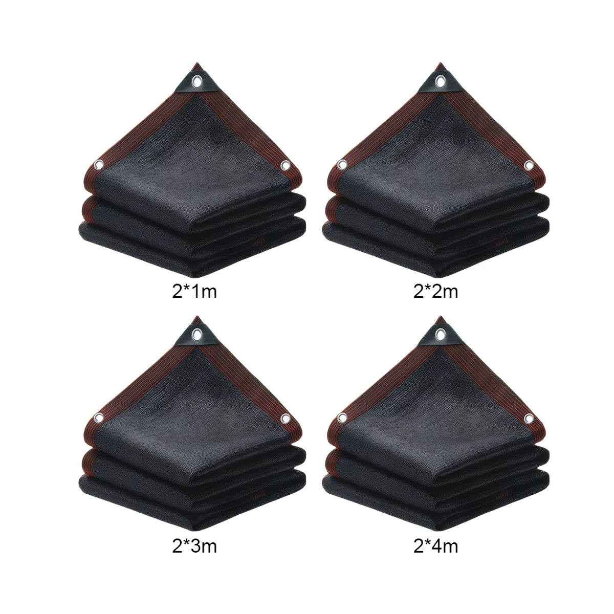APWIKOGER Schattennetz Schwarz mit Ösen, 50% Schattierung, Sonnenschutz Mesh Plane für Gewächshaus und Garten - Bild 6