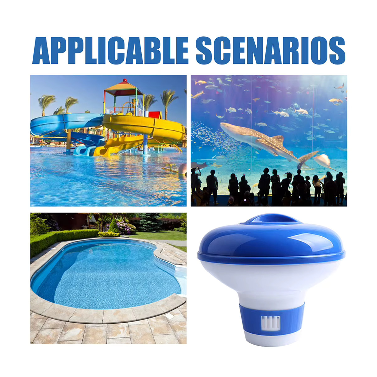 APWIKOGER Schwimmender Pool Dosierer für Chlor und Brom Tabletten, 12,7 cm Durchmesser - Bild 5