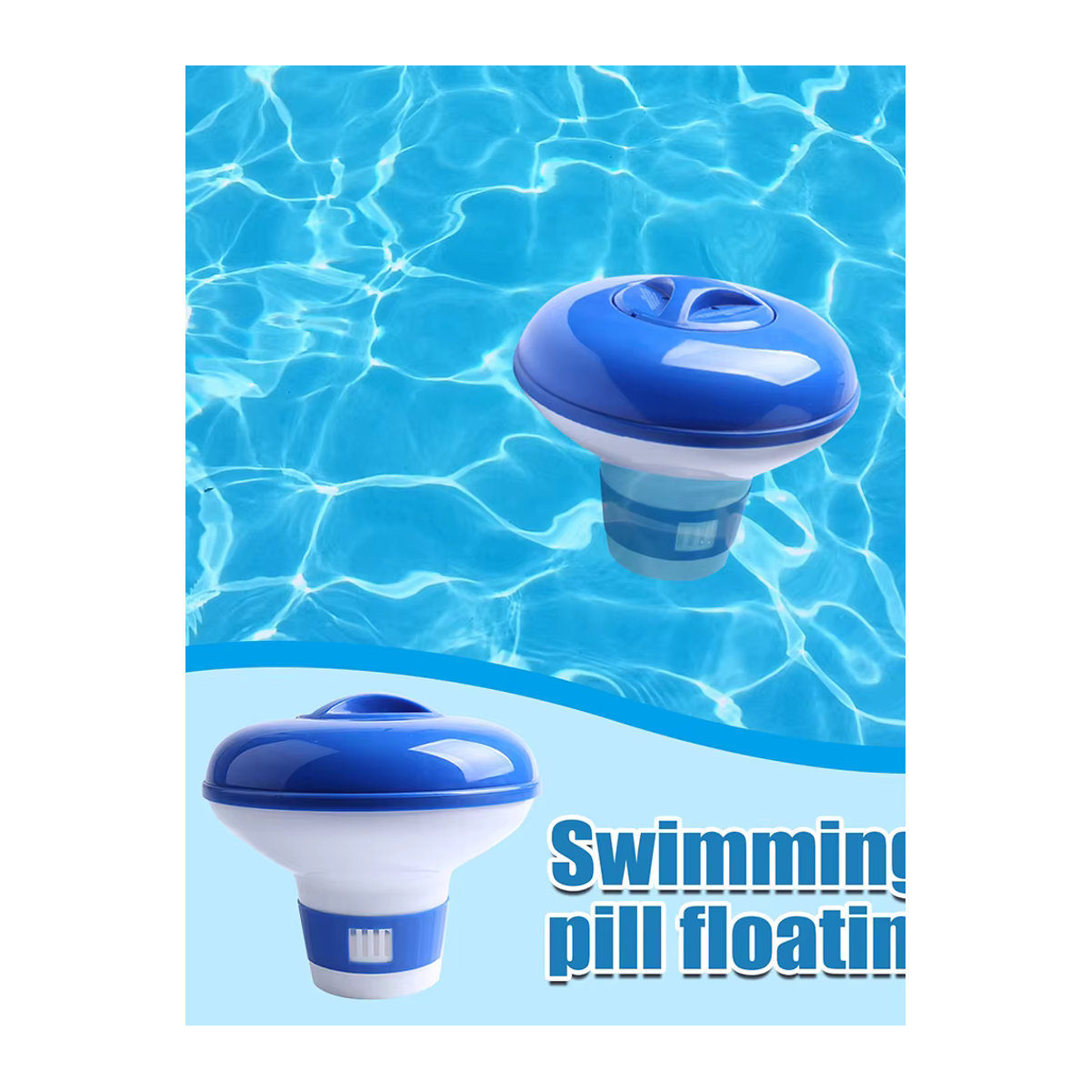 APWIKOGER Schwimmender Pool Dosierer für Chlor und Brom Tabletten, 12,7 cm Durchmesser - Bild 6