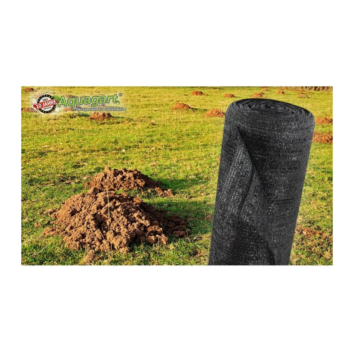 Aquagart Maulwurfnetz Maulwurfsperre Maulwurfgitter 224m² mit 2m Breite und 90g Gewicht - Bild 2