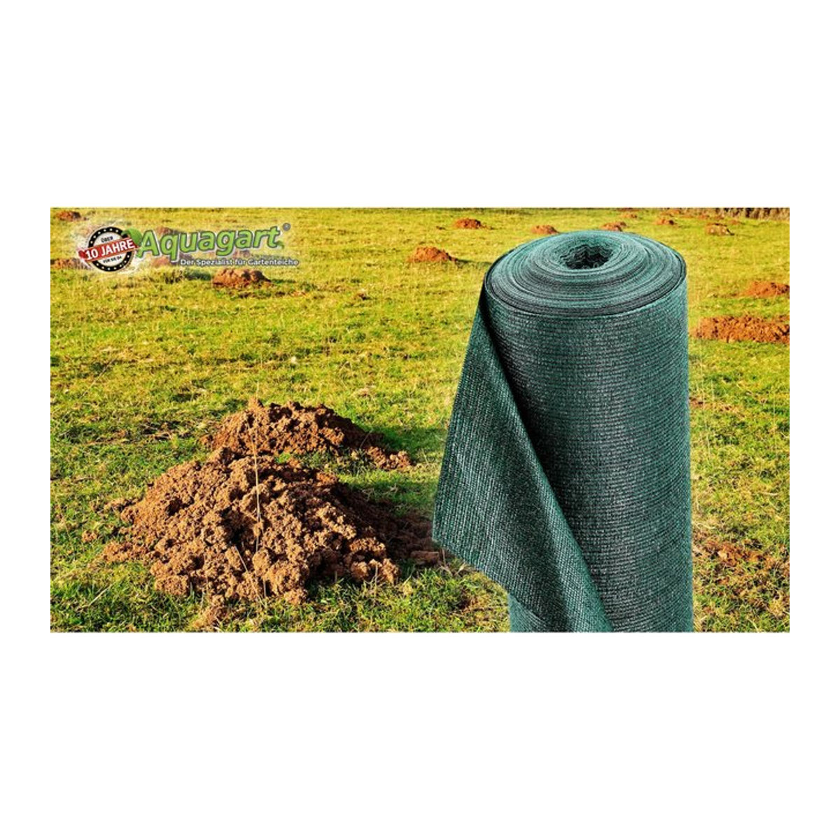 Aquagart Maulwurfnetz Maulwurfsperre mit 150g Gewicht, Breite: 2 m, Fläche: 160 m² - Bild 2
