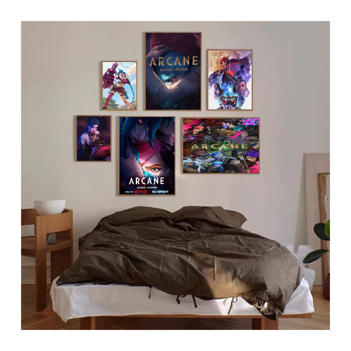 Arcane League of Legends selbstklebendes Kunst Poster in Weiß auf White Paper - Bild 2