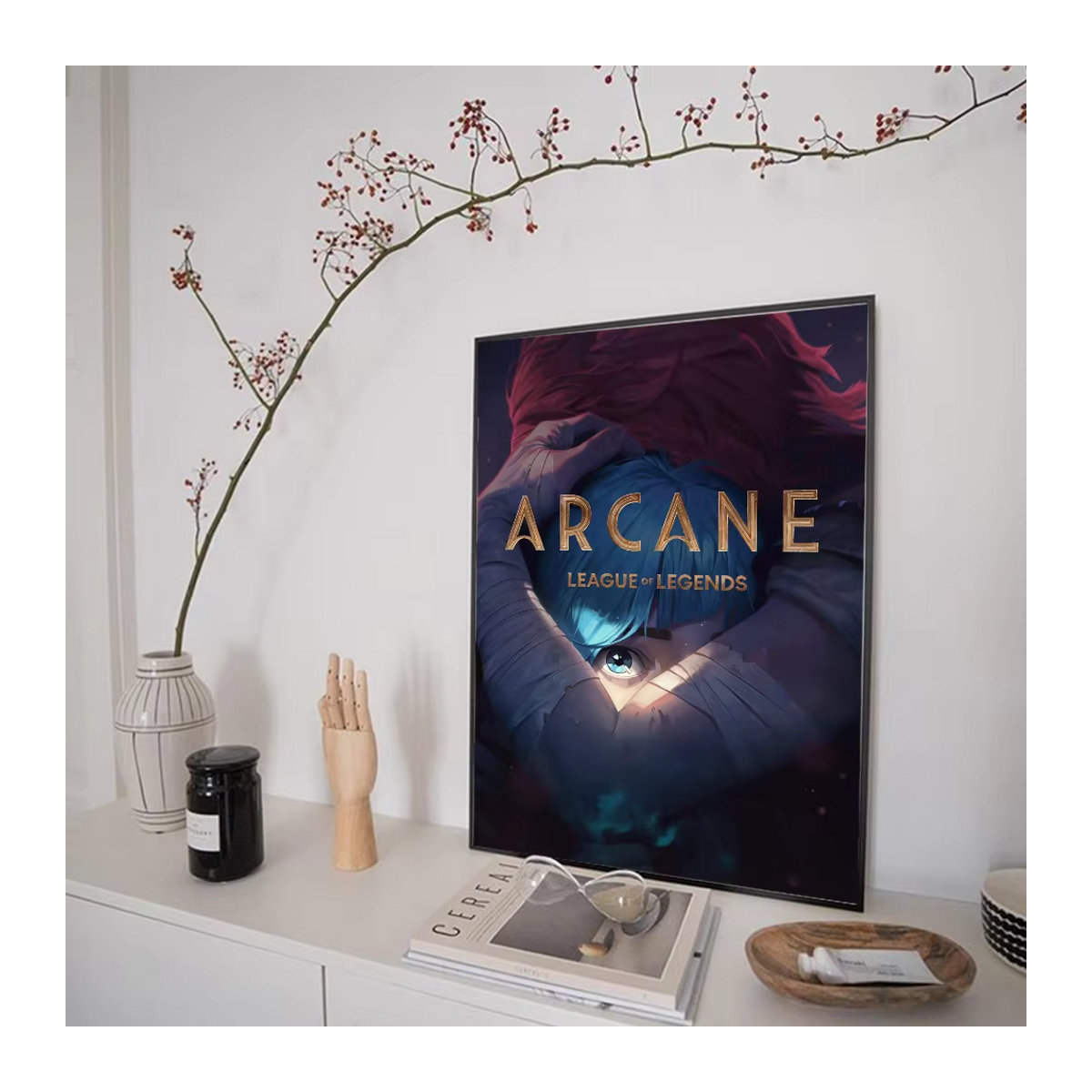 Arcane League of Legends selbstklebendes Kunst Poster in Weiß auf White Paper - Bild 3