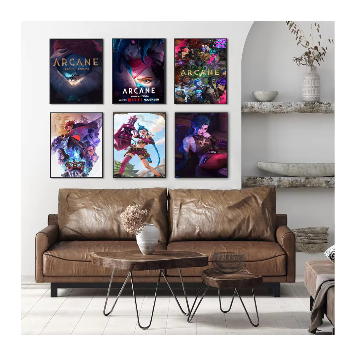 Arcane League of Legends selbstklebendes Kunst Poster in Weiß auf White Paper - Bild 4
