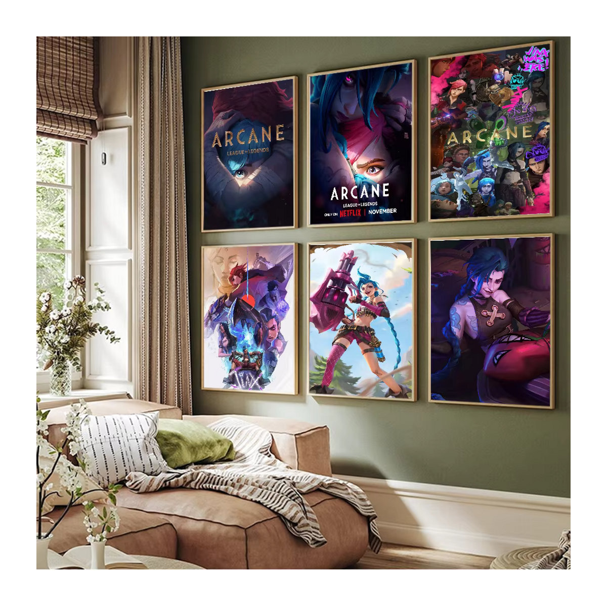 Arcane League of Legends selbstklebendes Kunst Poster in Weiß auf White Paper - Bild 5