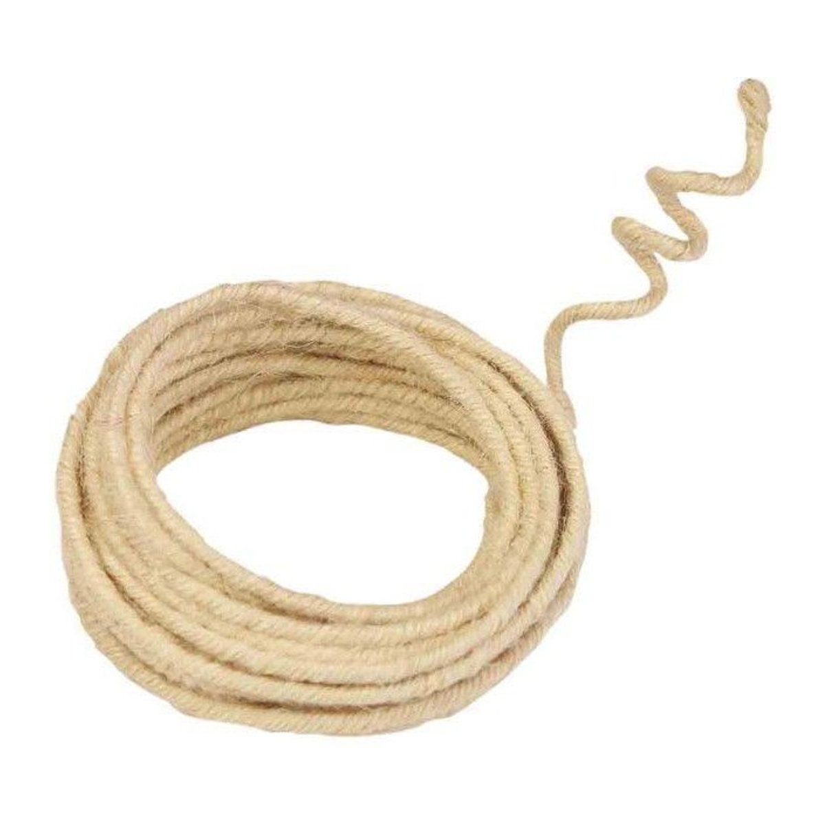 Armiertes Juteband MegaCrea beige mit Metalldraht 0,2 cm x 3 m - Bild 1