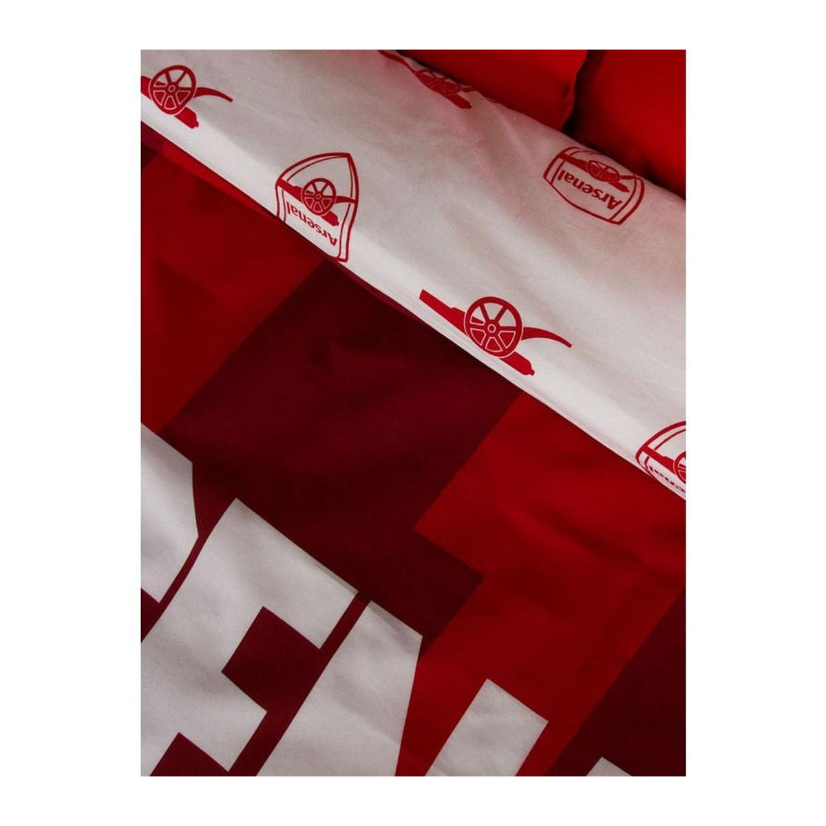 Arsenal FC Wappen Bettbezug-Set Double in Rot/Weiß - Bild 2