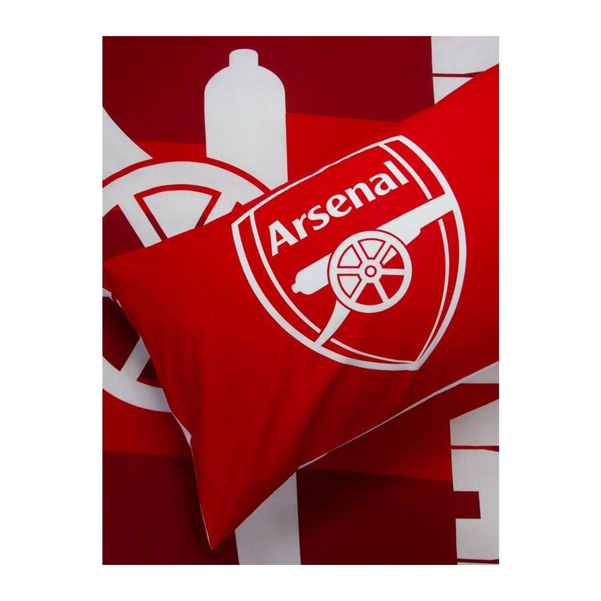 Arsenal FC Wappen Bettbezug-Set Double in Rot/Weiß - Bild 3