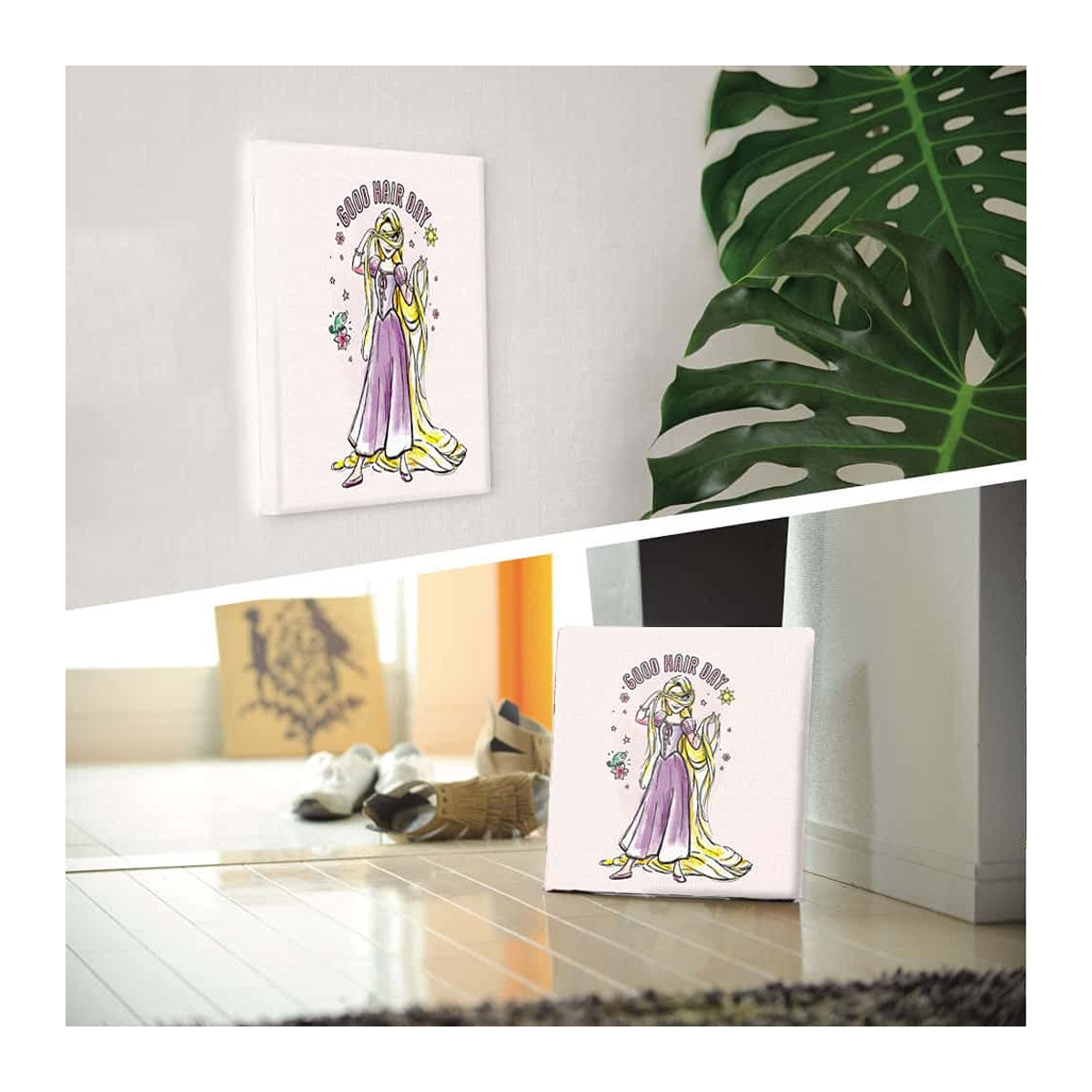 Art Deli Disney Prinzessin Rapunzel Poster Panel aus Leinwandstoff mit Holzrahmen, B/T/H: 30 x 30 x 30 cm - Bild 2
