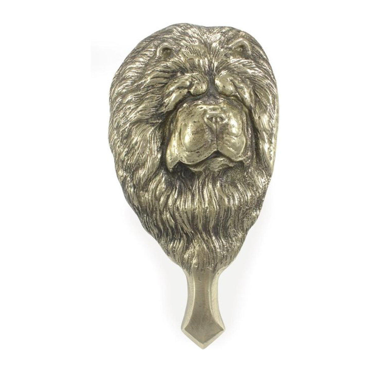 Art-Dog Chow Chow Hundekopf-Türklopfer aus Messing im Retro-Design - Bild 1