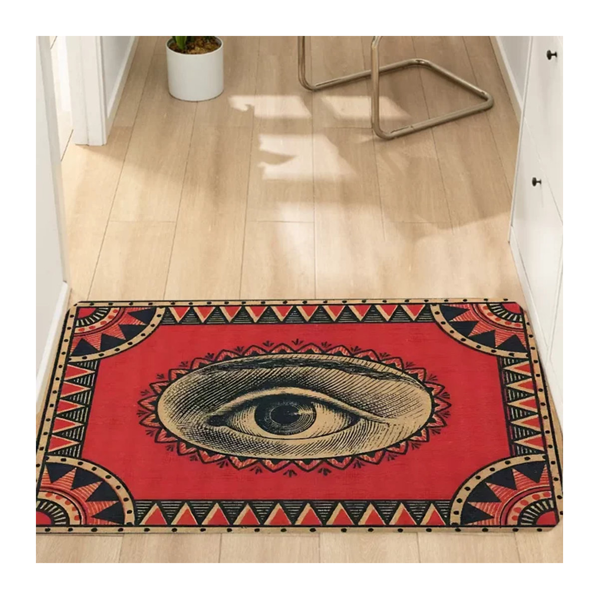 Art Eye Küchenteppich rot mit Print für den Hauseingang und das Badezimmer - Bild 1