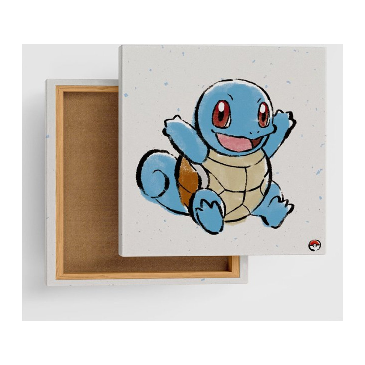 ArtDeli Pokémon Leinwand Kunstwerk Schiggy mit Holzrahmen Breite: 30 cm, Höhe: 30 cm - Bild 1