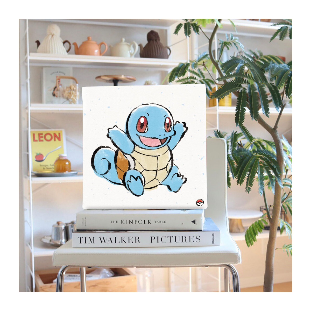 ArtDeli Pokémon Leinwand Kunstwerk Schiggy mit Holzrahmen Breite: 30 cm, Höhe: 30 cm - Bild 2